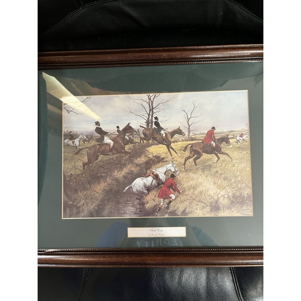 Set of 2 Vintage George Wright Print "Gone Away" "Full Cry" - Picture 5 of 16